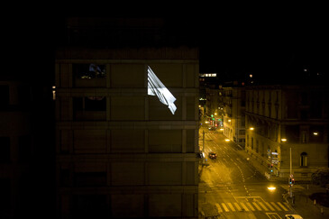 View of the Potential Flag installation in exhibition context