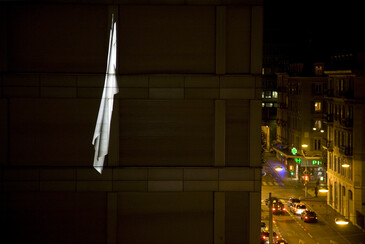 View of the Potential Flag installation in exhibition context