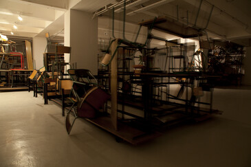 View of the On the Qui Vive installation in exhibition context