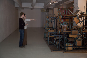 View of the On the Qui Vive installation in exhibition context