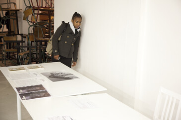 View of the On the Qui Vive installation in exhibition context