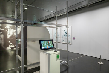 Screenshot of the artwork Sniper
View of the Sniper installation in exhibition context