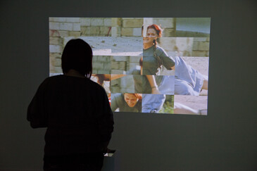 Screenshot of the artwork Sniper
View of the Sniper installation in exhibition context