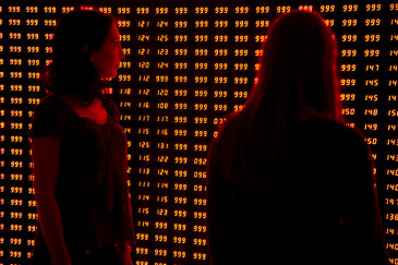 View of the Crossing Values installation in exhibition context