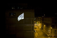 View of the Potential Flag installation in exhibition context