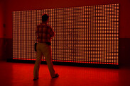 View of the Crossing Values installation in exhibition context